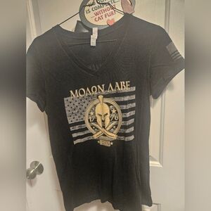 Infowars Molon Labe Women's V Neck Tee